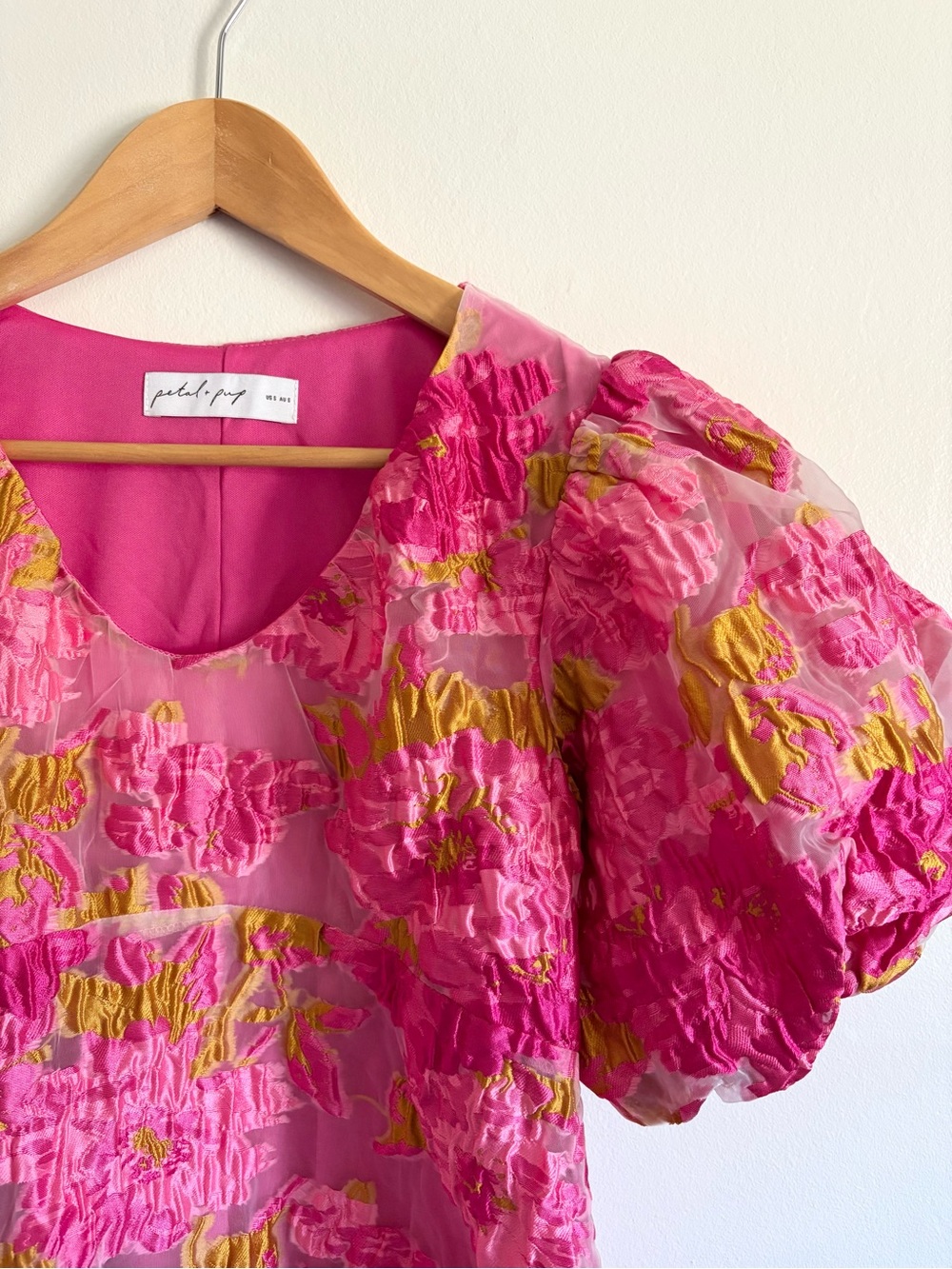 Petal + Pup Jordin Floral Puff Sleeve Mini Dress - Picture 4 of 7